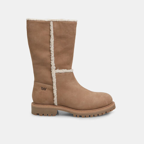 Bota de mujer de piel nobuk Weinbrenner, Taupe Bota de mujer de piel nobuk Weinbrenner, Taupe